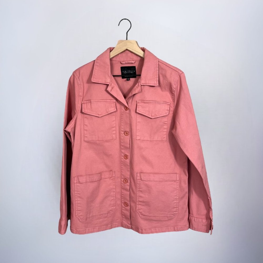 Sanctuary Dusty Blush Pink Four Pocket Cargo Utility Jacket Size M